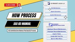 How to process R3 Manual Posting of SSS Contributions updated 2023 Tutorial. Step by step for ER.