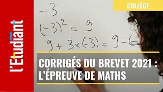 Corrigés du brevet 2021 : l’épreuve de maths