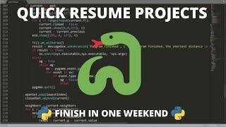 Python Resume Projects - You Can Finish in a Weekend