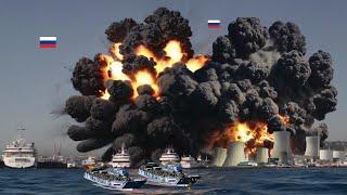 happened 1 minute ago! Ukraine's latest missiles sink Russian aircraft carrier and port