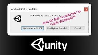 Unity SDK Outdated Error Fix / SDK Tools Fix