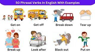 50 English Vocabulary:Phrasal verbs | phrasal verbs with sentences | listen and practice