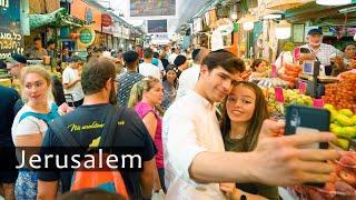 JERUSALEM. Machaneh Yehudah Market. Colorful Middle Eastern Bazaar