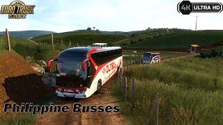 DLTB and Superlines Bus, niligaw ni Google Maps | ETS2 Convoy sa bundok + Ph bus skin download