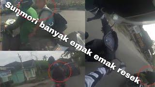 Sunmori #1--- Banyak Emak-Emak cari gara-gara #motovloggerpekanbaru