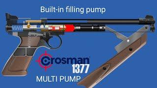 How Crosman 1377 Air Pistol works, Built-in Filling pump | mechanical animation of gun