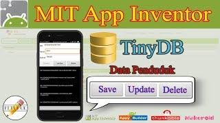 Save, Update & Delete TinyDB to Listview  MIT App Inventor