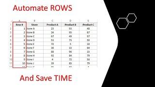How to Automate Row numbers in Excel?