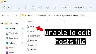 How to edit hosts file in windows 11 & windows 10