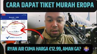 CARA BELI TIKET PESAWAT MURAH ONLINE DI EROPA 2023 naik pesawat Ryan Air  | vlog #36