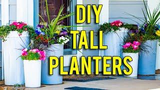 How To Make Tall Planters - SO EASY!