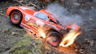 RC Lightning McQueen Big Burnout Ends In Flames