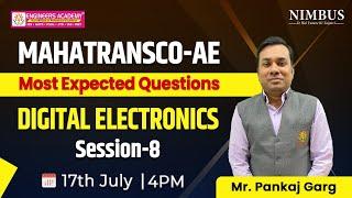 Digital Electronics Most Expected Questions Mahatransco AE Exam 2024 | Free Online Classes | Lect-8
