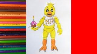 How to draw Chica, FNAF, Как нарисовать Чику