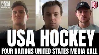 Jack Eichel, Adam Fox, Charlie McAvoy & USA Hockey Discuss Four Nations Roster, USA Hockey Potential