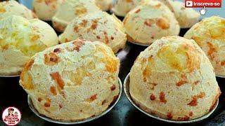 O PÃO DE QUEIJO MAIS FÁCIL E GOSTOSO QUE EU JÁ FIZ/ NÃO PRECISA SOVAR NEM DE LIQUIDIFICADOR