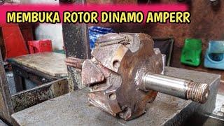 Cara melepas rotor dinamo amper mobil...#otomot#dinamostater #rotor #rotorwindingmachine