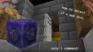 how to detect if a mob dies in minecraft bedrock edition!