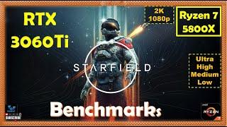 Starfield RTX 3060Ti - 1440p - 1080p - All Settings | Performance Benchmarks