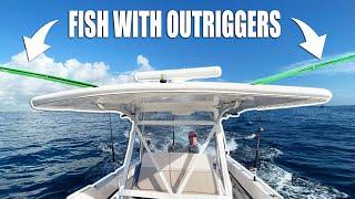 How To Fish with Outriggers! Full trolling spread for offshore fishing