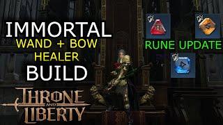 Immortal Bow Wand Healer Throne and Liberty Build Guide! (PvP, PvE, Runes and GvG)