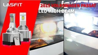 2015 Volkswagen Passat LED High Beam Install & Review | Lasfit LED Bulb