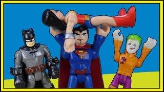Imaginext Wonder Woman battles Batman - Superman saves the day! @ OzToyReviews