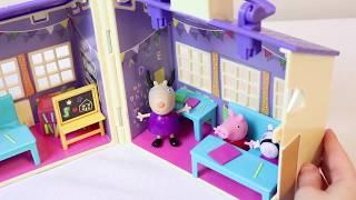 Peppa Pig School House Unboxing Fun Toys