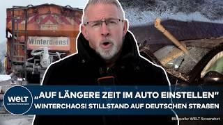 WINTEREINBRUCH: Beispielloses Chaos! Glätte und Unfälle sorgen für Stillstand auf Deutschen Straßen