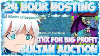 OMG 24Hour Hosting SULTAN AUCTION (Profit Alot) THX FOR EZ PROFIT | Growtopia Indonesia