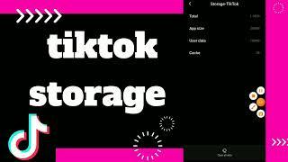 How to Manage tiktok storage On Tiktok app