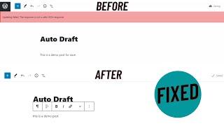 how to fix WordPress update failed in Post Editing