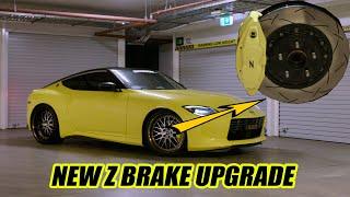 Do 370Z Brake Upgrades Fit New Nissan Z? Slotted rotors, Performance Pads and Braided Lines