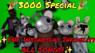 3000 Special FNF Wednesday Infidelity ALL SONGS! / Roblox Piggy Animation