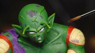 I Paint my sculpture of Piccolo from Dragon ball  (Polymer Clay Art)