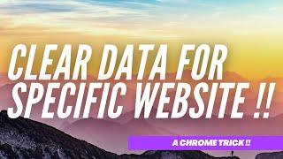 Clear Data for a specific website !!