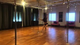 Pole Dance Myss Angie Saturday Class showcase group routine practice video 1
