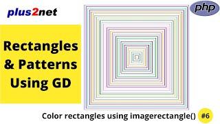 Drawing rectangles & patterns using different thickness and colours using imagerectangle() in PHP GD