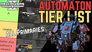 Helldivers 2 - All Primary Weapons Tier List RANKING for Automatons (Newest Patch)