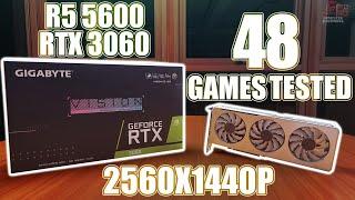 RTX 3060 + Ryzen 5 5600 tested in 48 games | highest settings 1440p benchmarks!