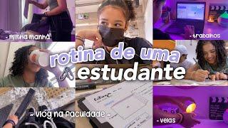 rotina de uma estudante ~ narrado ~ vlog na faculdade, estudos em casa & muitos trabalhos