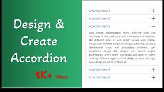 Design and Create Accordion - Codenuts