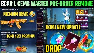  BGMI New Update Scar-L Gems Convert Event Drop | Pre Order Not Coming BGMI | Next Premium Crate