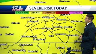 Strong to severe storms could bring damaging winds, hail, heavy rain