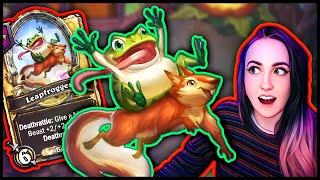 SATISFYING Leapfrogger Build  - Hearthstone Battlegrounds