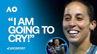 On-Court Interview: EMOTIONAL Madison Keys reacts after beating Sabalenka to win #AusOpen title 