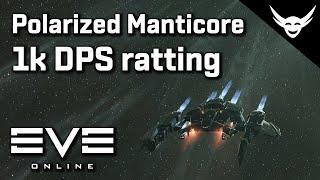 EVE Online - Polarized 1k DPS Manticore Ratting in nullsec!