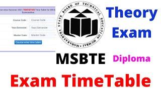 MSBTE Timetable Summer 2021 | MSBTE Online Exam | MSBTE Summer 2021 Exam Date | Update #MSBTE