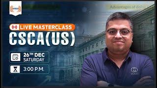 CSCA Masterclass LIVE | With Prakash Saraf | Dec 28 at 03:00 PM