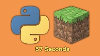 Code Minecraft With Python in 57 Seconds